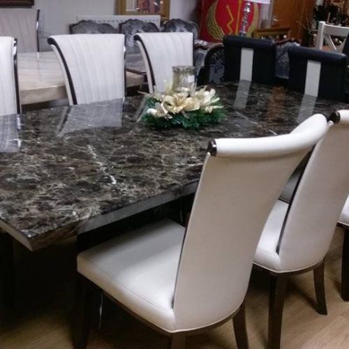 Marble Effect Dining Tables And Chairs (Photo 15 of 20)