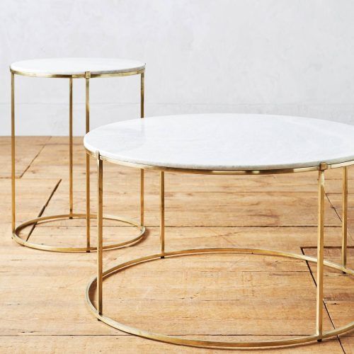 Smart Round Marble Brass Coffee Tables (Photo 17 of 20)