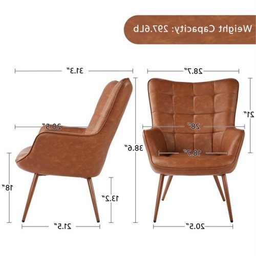 Marisa Faux Leather Wingback Chairs (Photo 3 of 20)