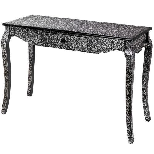 Black And White Inlay Console Tables (Photo 7 of 20)