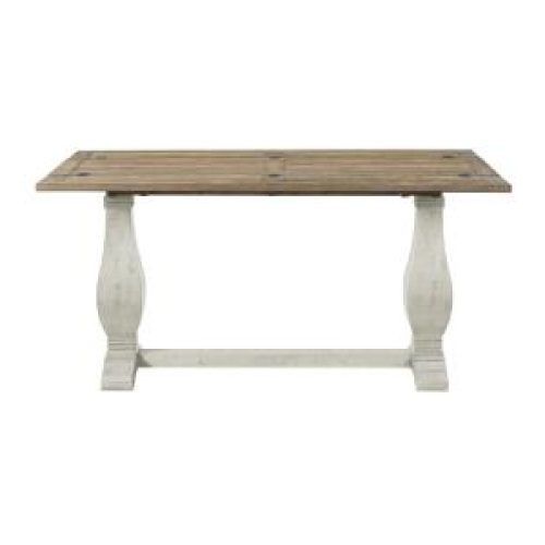 Square Weathered White Wood Console Tables (Photo 5 of 20)