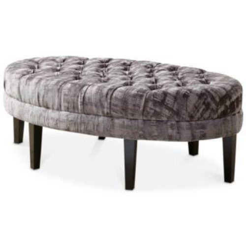 Gray Tufted Cocktail Ottomans (Photo 4 of 20)