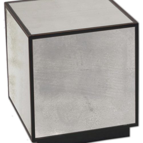 Gold And Mirror Modern Cube End Tables (Photo 11 of 20)