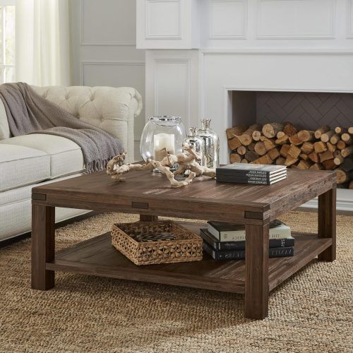 Square Weathered White Wood Coffee Tables (Photo 17 of 20)