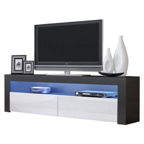 Milano White Tv Stands With Led Lights (Photo 9 of 20)