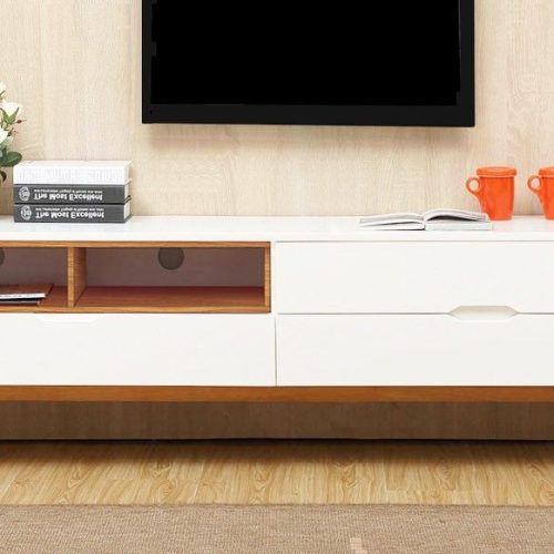 Hannu Tv Media Unit White Stands (Photo 7 of 20)