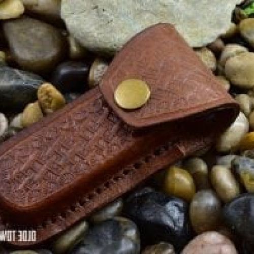 Medium Brown Leather Folding Stools (Photo 20 of 20)