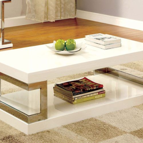 Glossy Finished Metal Coffee Tables (Photo 11 of 20)