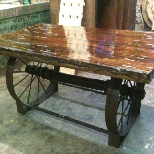 Iron Wood Coffee Tables With Wheels (Photo 12 of 20)