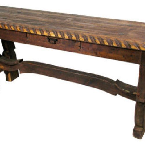 Rustic Espresso Wood Console Tables (Photo 10 of 20)