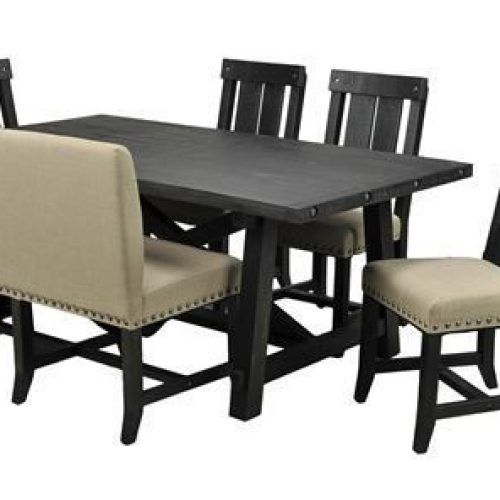 Jaxon Grey 5 Piece Extension Counter Sets With Wood Stools (Photo 8 of 20)