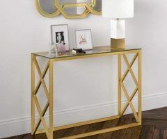2024 Latest Rectangular Glass Top Console Tables