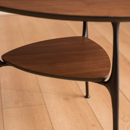 Pecan Brown Triangular Coffee Tables (Photo 9 of 20)