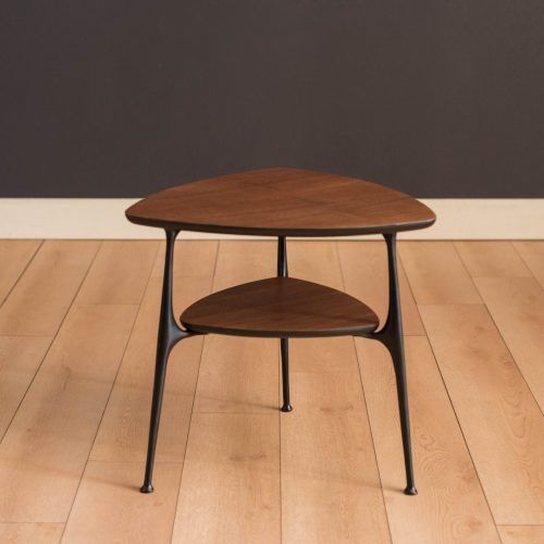 Pecan Brown Triangular Coffee Tables (Photo 3 of 20)