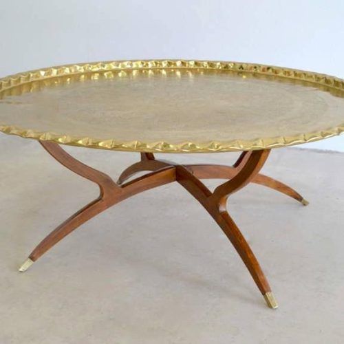 Antique Brass Round Cocktail Tables (Photo 16 of 20)