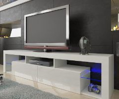 2024 Best of Milano White Tv Stands with Led Lights