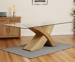 2024 Best of Oak and Glass Dining Tables and Chairs