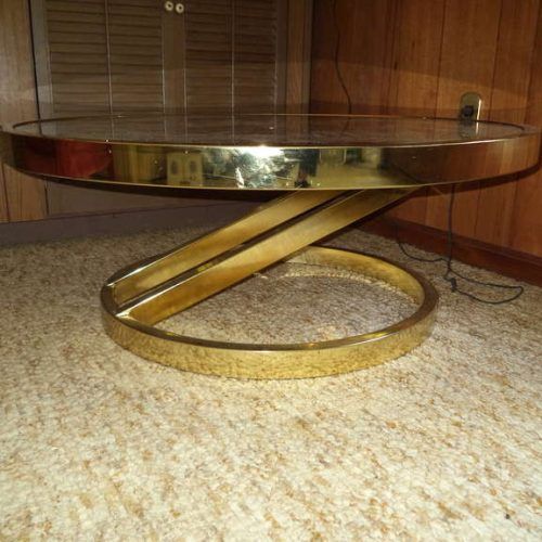Brass Smoked Glass Cocktail Tables (Photo 2 of 20)