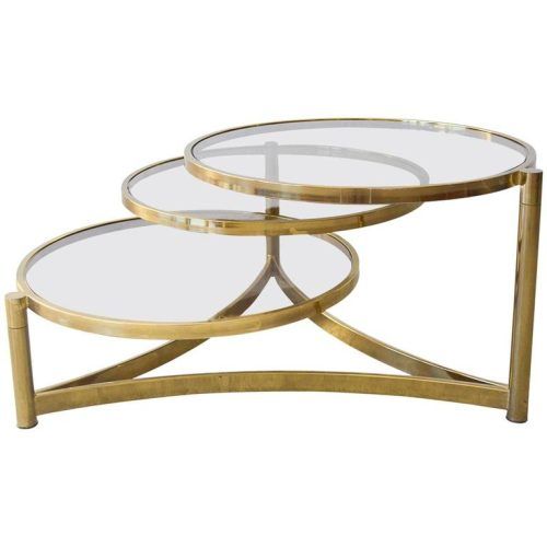 Brass Smoked Glass Cocktail Tables (Photo 9 of 20)