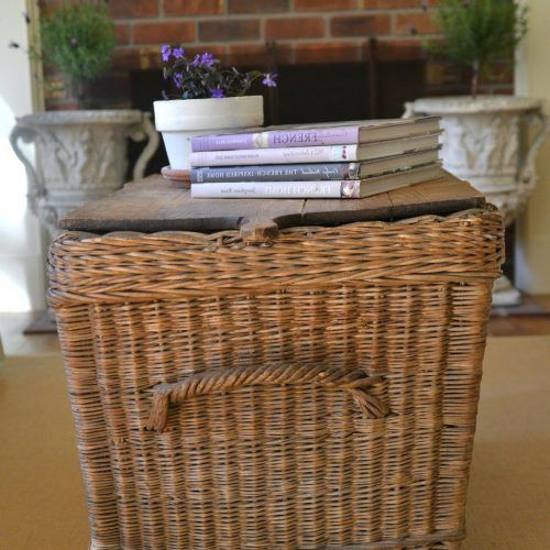 Rustic Coffee Tables With Wicker Storage Baskets (Photo 5 of 20)