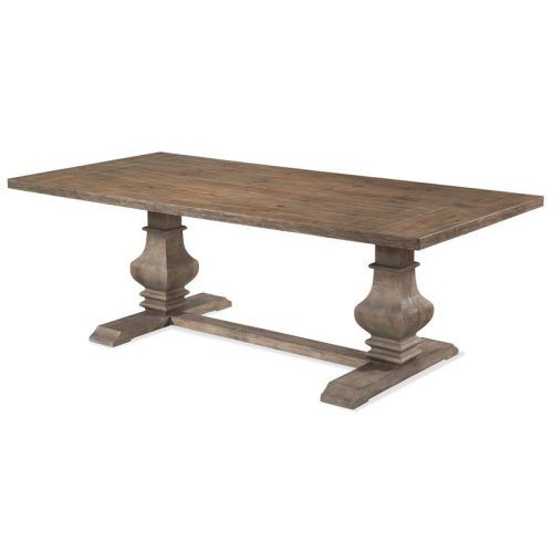 Minerva 36'' Pine Solid Wood Trestle Dining Tables (Photo 2 of 20)