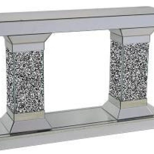 Silver Mirror And Chrome Console Tables (Photo 2 of 20)