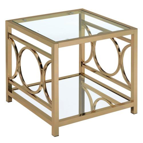 Mishie Contemporary Champagne 2-Piece Accent Tables Set By Foa (Photo 5 of 20)