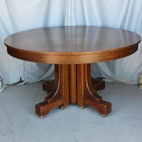 Vintage Brown Round Dining Tables (Photo 6 of 20)