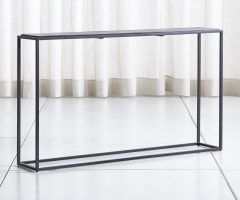 2024 Latest Mix Leather Imprint Metal Frame Console Tables