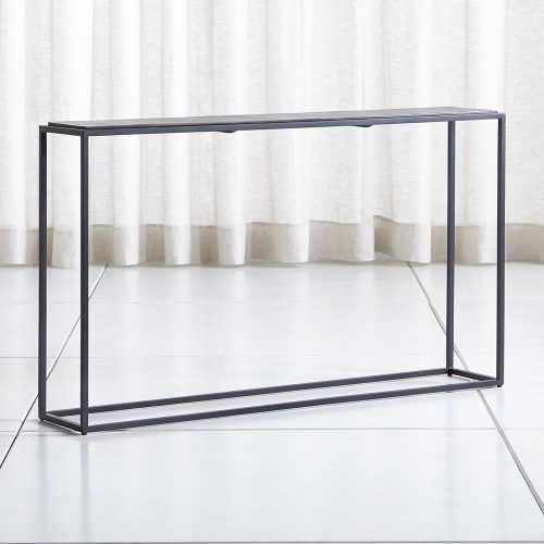 Mix Leather Imprint Metal Frame Console Tables (Photo 1 of 20)