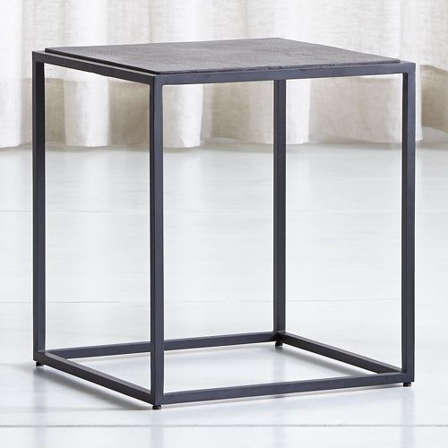 Mix Leather Imprint Metal Frame Console Tables (Photo 2 of 20)