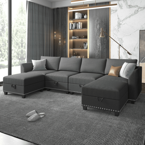 6 Seater Modular Sectional Sofas (Photo 5 of 20)