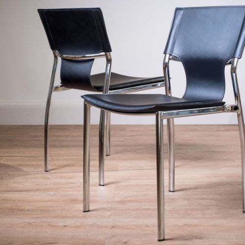 Chrome Leather Dining Chairs (Photo 3 of 20)