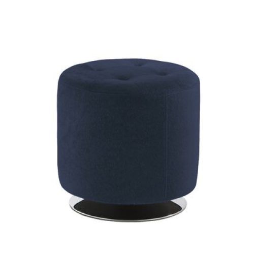 Royal Blue Tufted Cocktail Ottomans (Photo 15 of 20)