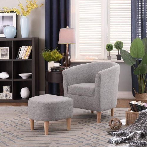 Modern Armchairs And Ottoman (Photo 7 of 20)