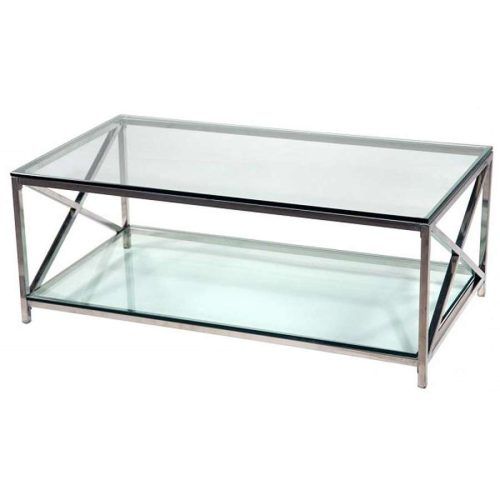 Rectangle Glass Chrome Coffee Tables (Photo 2 of 20)