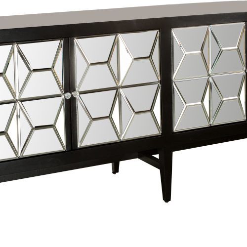 Contemporary Three Tier Glass Buffets With Black Metal Frame (Photo 10 of 20)