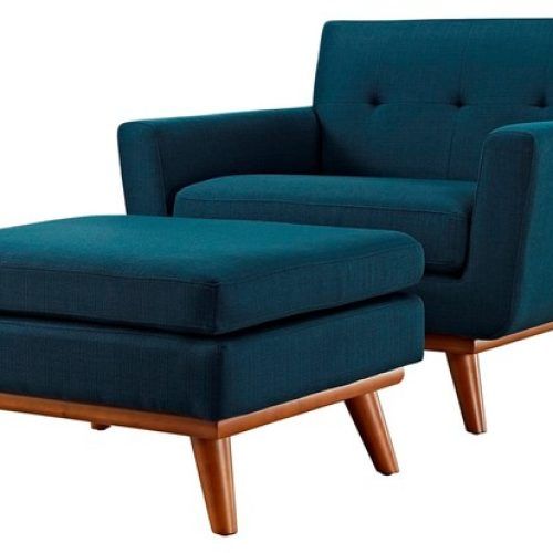 Modern Armchairs And Ottoman (Photo 1 of 20)