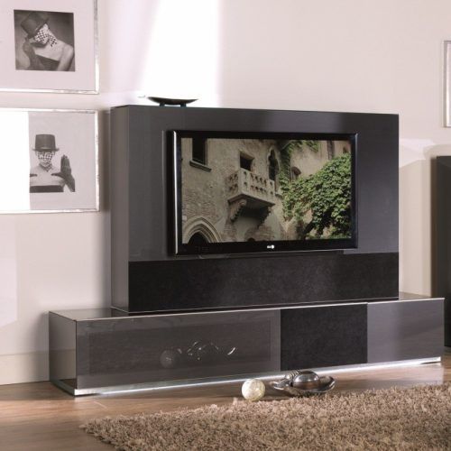 57'' Tv Stands With Led Lights Modern Entertainment Center (Photo 8 of 20)