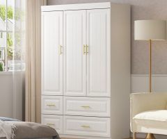 12 Ideas of White and Pine Wardrobes