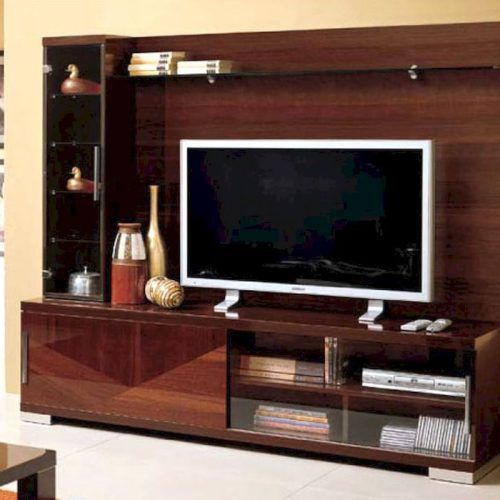 57'' Tv Stands With Led Lights Modern Entertainment Center (Photo 7 of 20)