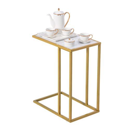 White Marble Gold Metal Coffee Tables (Photo 16 of 20)