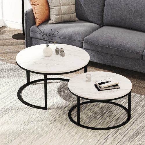Marble Coffee Tables Set Of 2 (Photo 4 of 20)