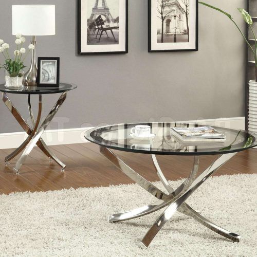 Glass Steel Coffee Tables (Photo 6 of 20)