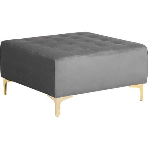 Gray Velvet Ottomans With Ample Storage (Photo 1 of 20)