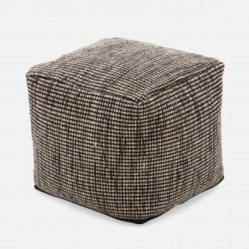 Light Blue And Gray Solid Cube Pouf Ottomans (Photo 12 of 20)