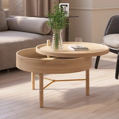 Rotating Wood Coffee Tables (Photo 4 of 20)