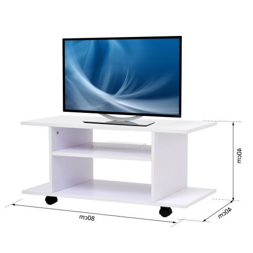 Modern Black Tv Stands On Wheels (Photo 14 of 20)