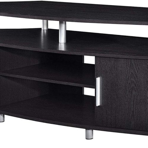Carson Tv Stands In Black And Cherry (Photo 10 of 20)
