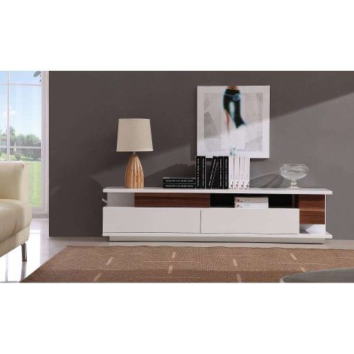 White Gloss Tv Stands With Drawers (Photo 9 of 15)